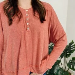 POL Andrea Soft Henley Top