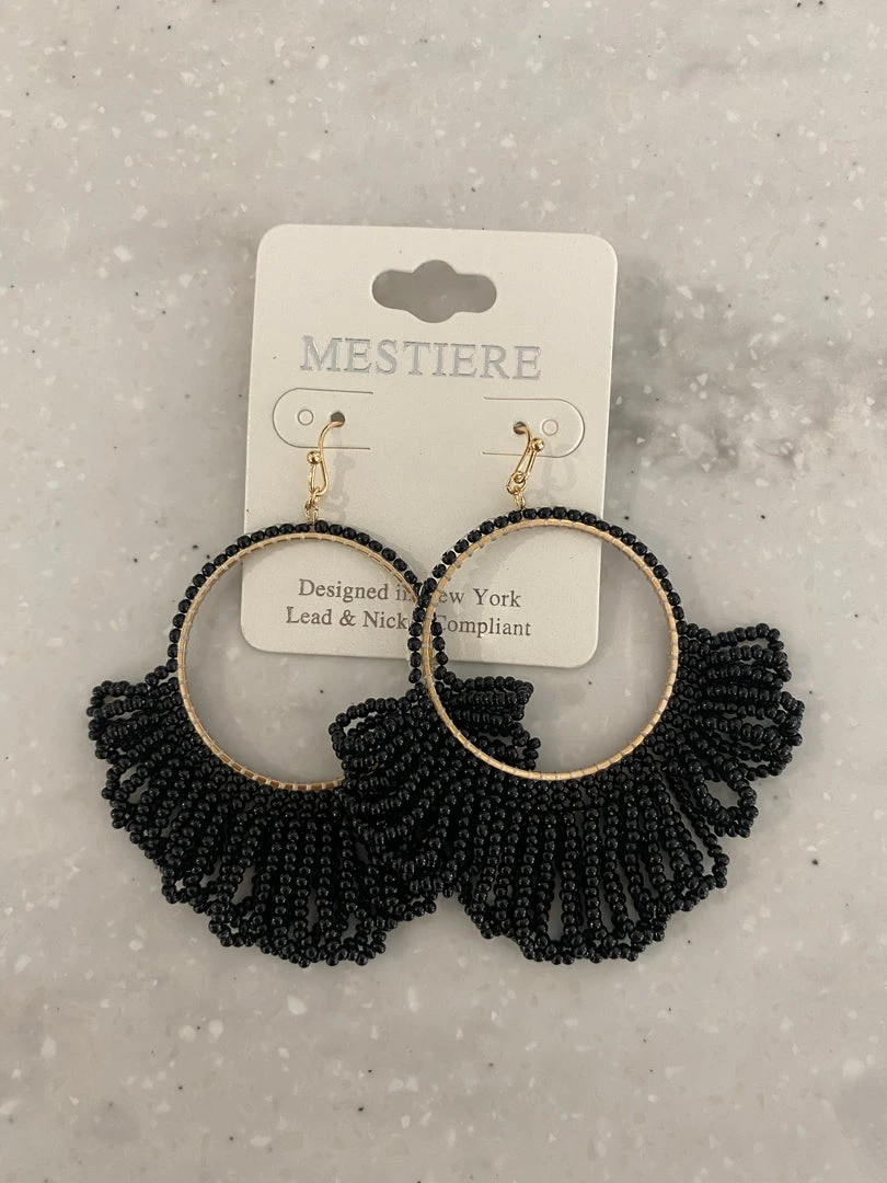 TRENDY Wholesale Game Day Collection Beaded Fringe Earrings - Stylish Jewelry for Sports Fans 3 TRENDY Wholesale Game Day Collection Beaded Fringe Earrings
