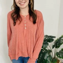 POL Andrea Soft Henley Top