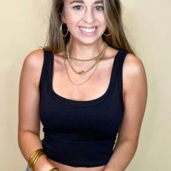 Nikibiki Tops Scoop Neck Crop Top