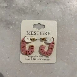 TRENDY Wholesale Oval Raffia Hoops Jewelry