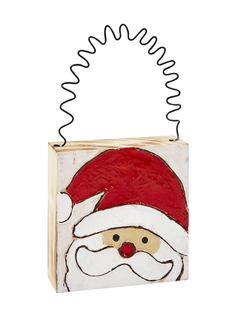 Mudpie Painted Block Ornament - Handcrafted Holiday Decoration & Unique Gift Idea 4 Mudpie Painted Block Ornament
