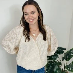 Entro Gabby Floral Wrap Bodysuit Tops