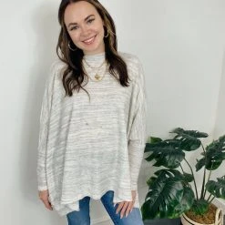 Cherish Misty Brushed Knit Top Tops