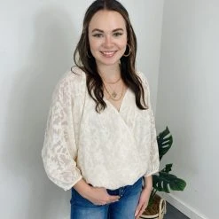 Entro Gabby Floral Wrap Bodysuit Tops