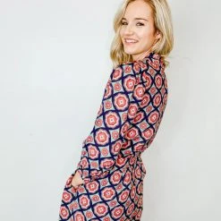 THML Rompers Jessica Mock Neck Printed Romper