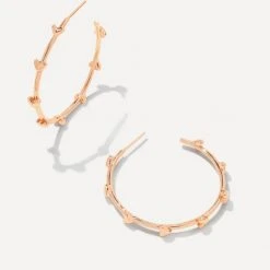 Kendra Scott Haven Heart Hoops - Stylish Gold-Tone Earrings for Women, Perfect Gift for Jewelry Lovers 8 Kendra Scott Haven Heart Hoops Jewelry