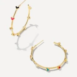 Kendra Scott Haven Heart Hoops Jewelry