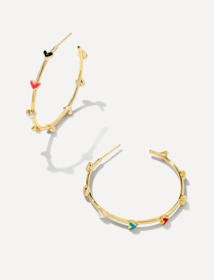 Kendra Scott Haven Heart Hoops - Stylish Gold-Tone Earrings for Women, Perfect Gift for Jewelry Lovers 4 Kendra Scott Haven Heart Hoops Jewelry