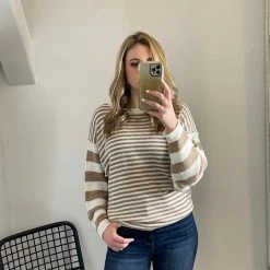 Time After Time Lillian Striped Sweater Tops