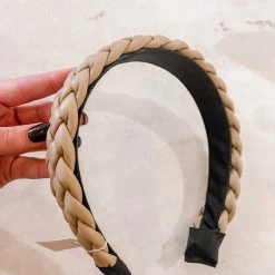 Golden Stella Lifestyle Woven Faux Leather Headband