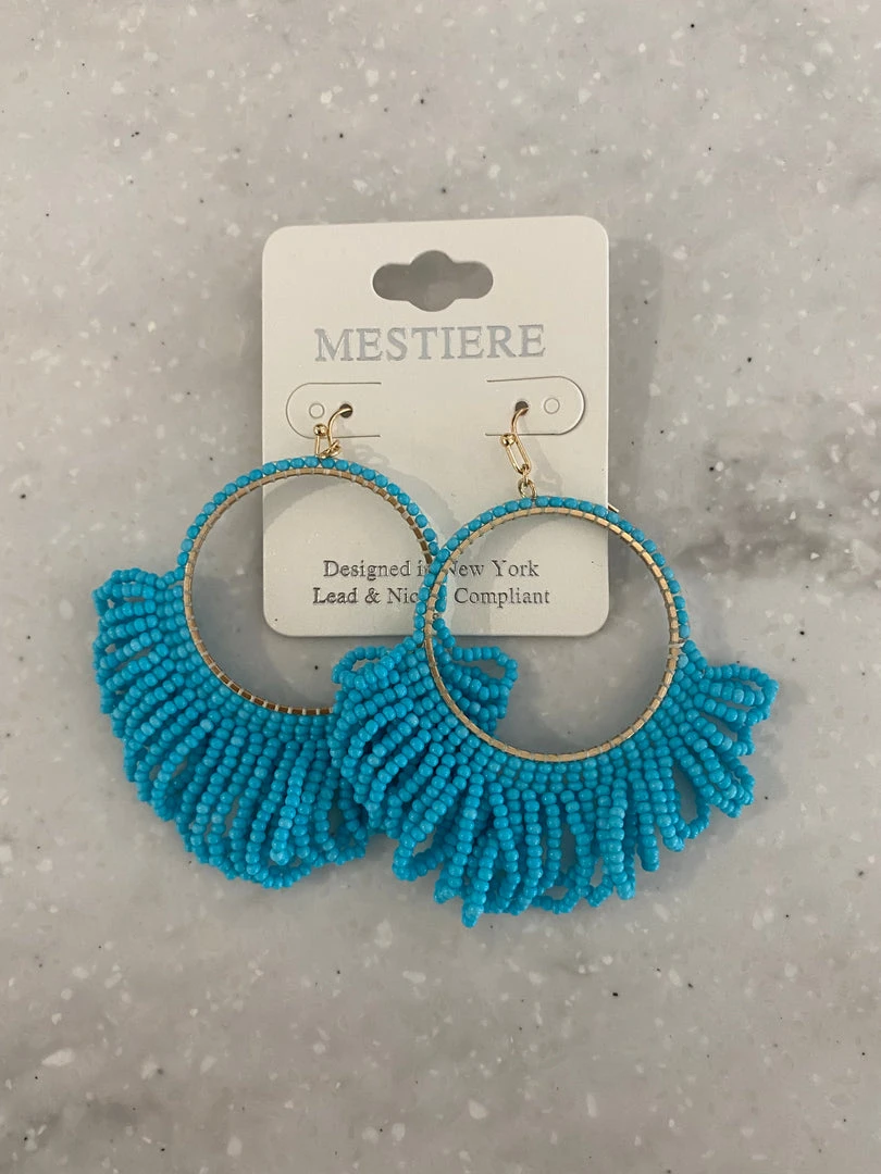 TRENDY Wholesale Game Day Collection Beaded Fringe Earrings - Stylish Jewelry for Sports Fans 4 TRENDY Wholesale Game Day Collection Beaded Fringe Earrings