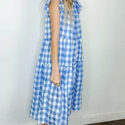 Entro Dresses Maggie Gingham Midi Dress