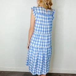 Entro Dresses Maggie Gingham Midi Dress