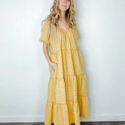 Entro Holly Tiered Midi Dress Dresses