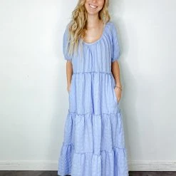 Entro Holly Tiered Midi Dress Dresses