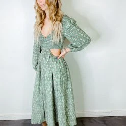 Entro Dresses Amanda Smocked Floral Maxi Dress