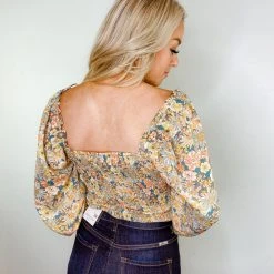 Entro Stephanie Floral Ruched Top Tops