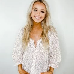 Entro Violet Floral Babydoll Top - Stylish Women's Casual Blouse 12 Entro Violet Floral Babydoll Top