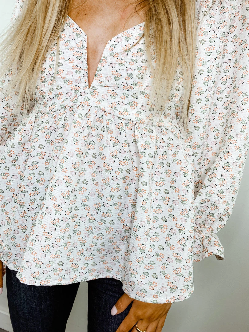 Entro Violet Floral Babydoll Top - Stylish Women's Casual Blouse 6 Entro Violet Floral Babydoll Top