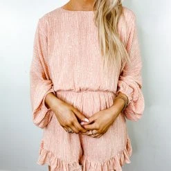 By Together Rompers Natasha Printed Ruffle Romper