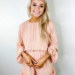 By Together Rompers Natasha Printed Ruffle Romper