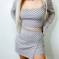 Le Lis Noel Knit Mini Skirt Bottoms