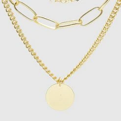 TRENDY Wholesale Layered Chain Pendant Necklace Jewelry
