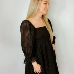 Entro Shawna Gingham Babydoll Dress