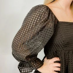 Entro Shawna Gingham Babydoll Dress