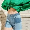 Peach Love Bottoms Indiana Patchwork Denim Shorts