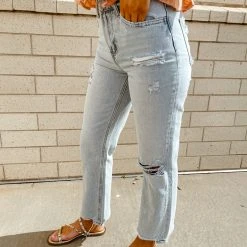 Flying Monkey Bianca Distressed Boyfriend Jeans Bottoms
