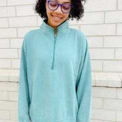 Sew In Love Tops Luca Half Zip Pullover
