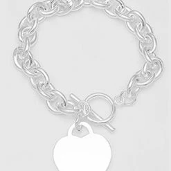 The Swank Company Heart Chain Bracelet Jewelry