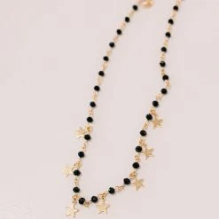 Golden Stella Beads & Stars Choker