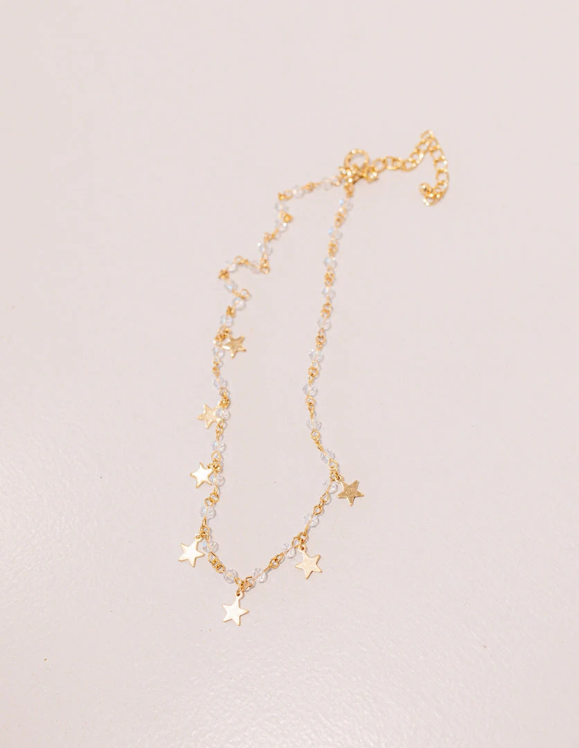 Golden Stella Beads & Stars Choker Necklace - Elegant Jewelry for Women 4 Golden Stella Beads & Stars Choker