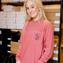 S&S Activewear Tops Long Sleeve Swank Pocket Tee