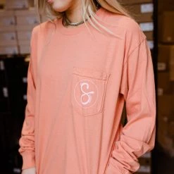 S&S Activewear Tops Long Sleeve Swank Pocket Tee